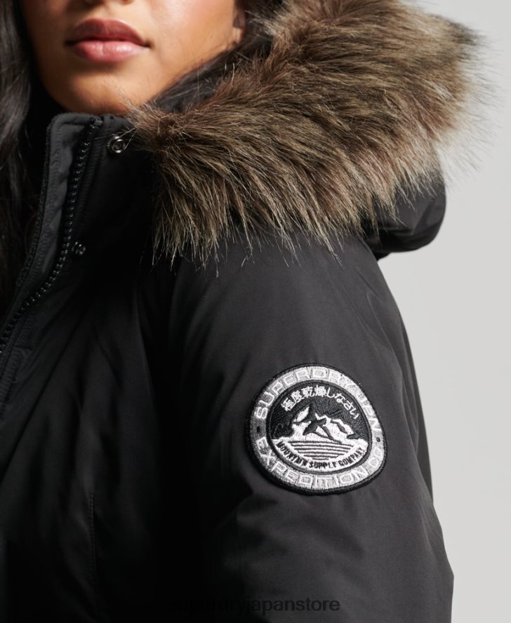 アシュリー エベレスト パーカー コート 女性 Superdry 衣類 黒 2J62PZ5415