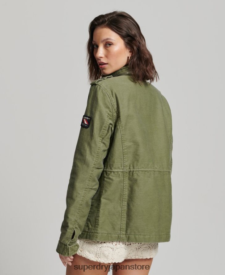 ルーキーボーグ裏地付きミリタリージャケット 女性 Superdry 衣類 カーキ 2J62PZ5416