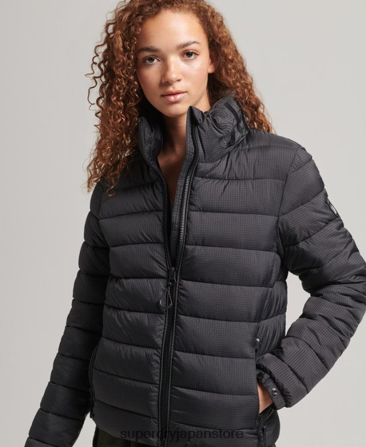 クラシックロゴ パフジャケット 女性 Superdry 衣類 黒 2J62PZ5418