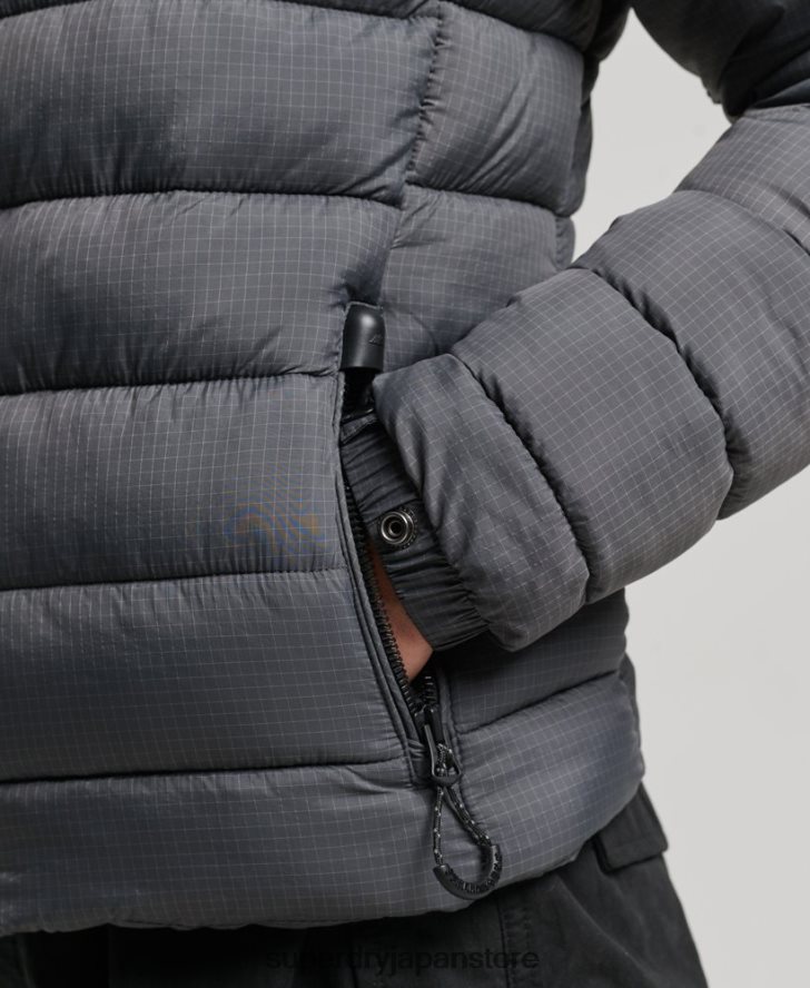 クラシックロゴ パフジャケット 女性 Superdry 衣類 グレー 2J62PZ5422