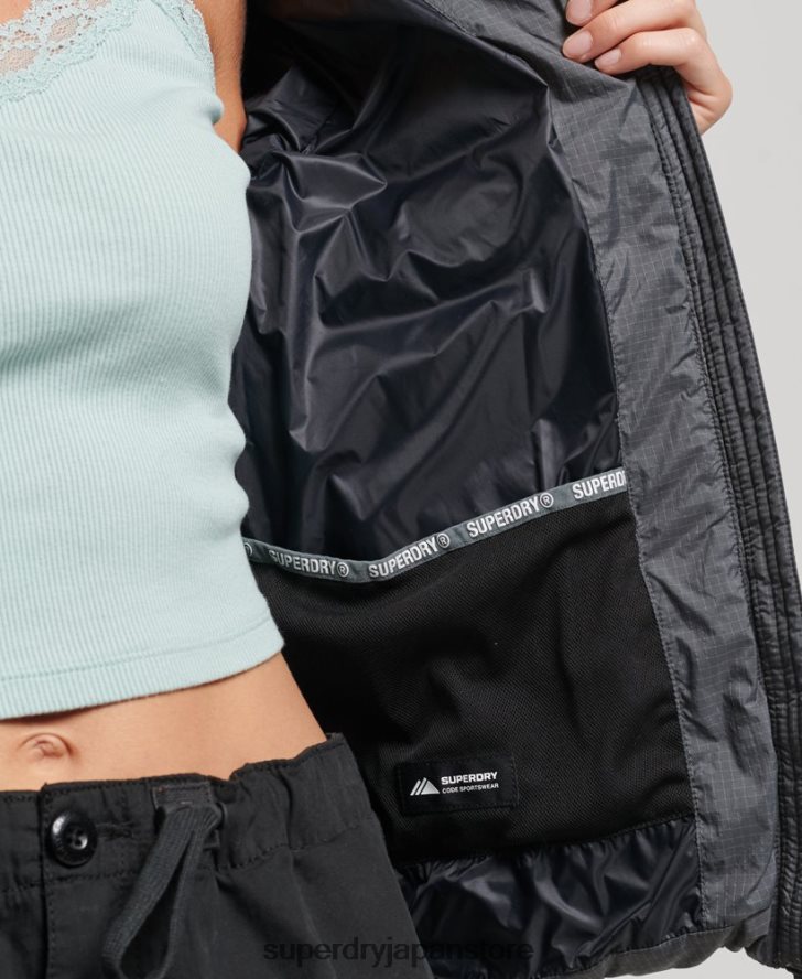 クラシックロゴ パフジャケット 女性 Superdry 衣類 グレー 2J62PZ5422
