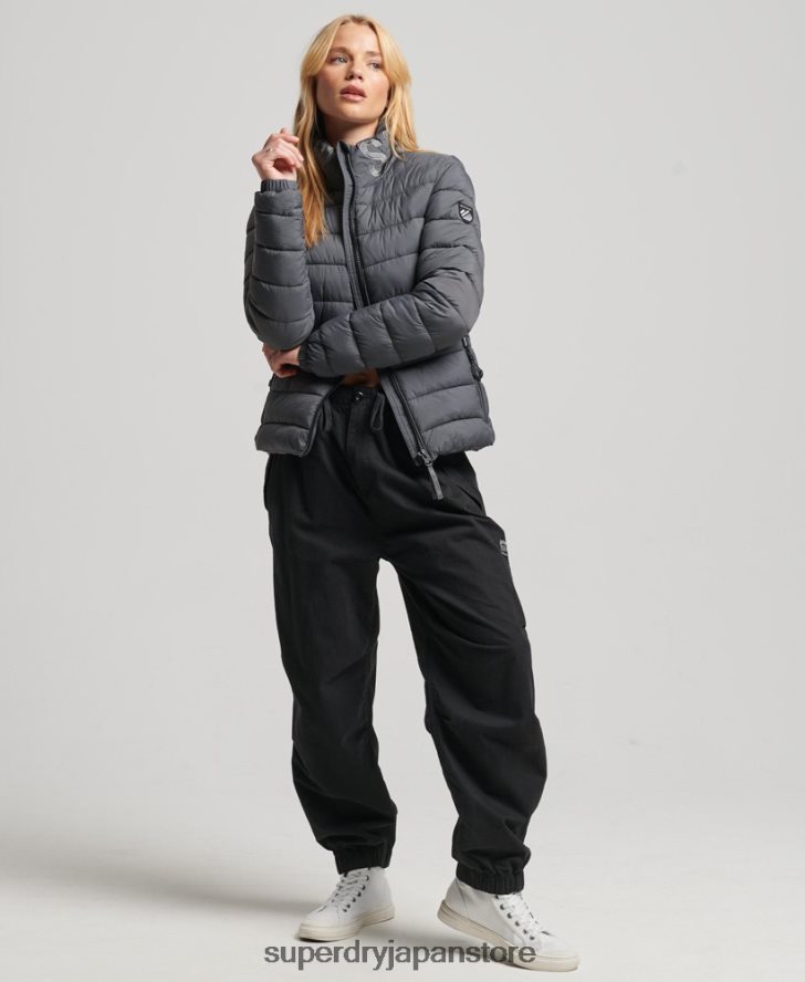 クラシックロゴ パフジャケット 女性 Superdry 衣類 グレー 2J62PZ5422