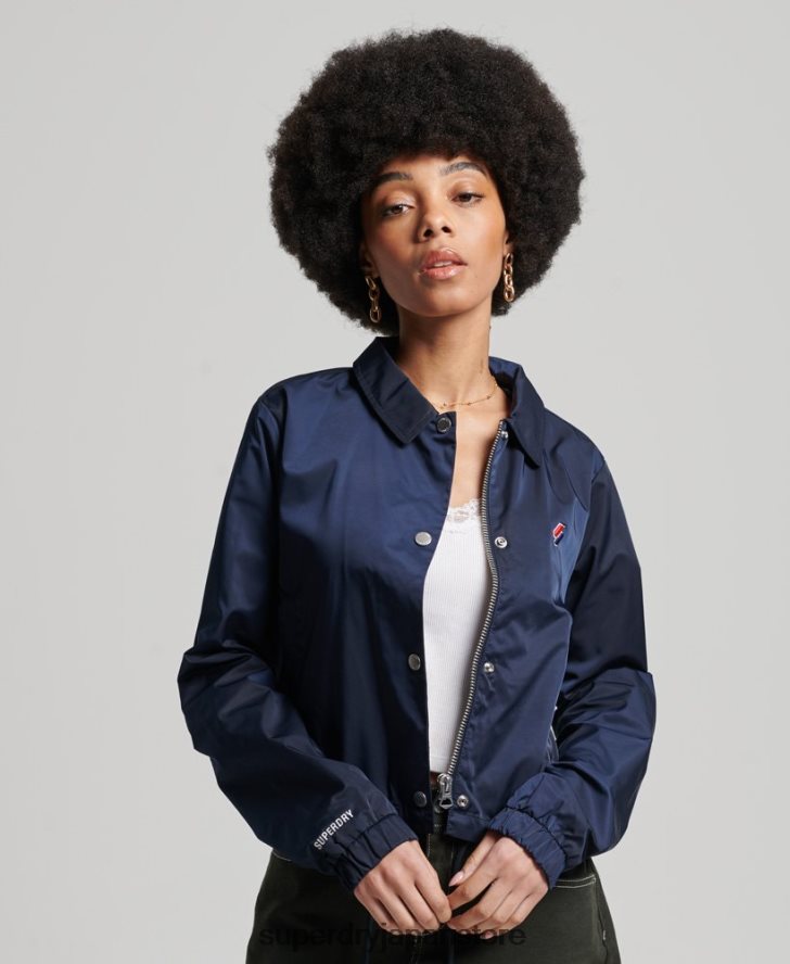 欠かせないコーチジャケット 女性 Superdry 衣類 海軍 2J62PZ5425