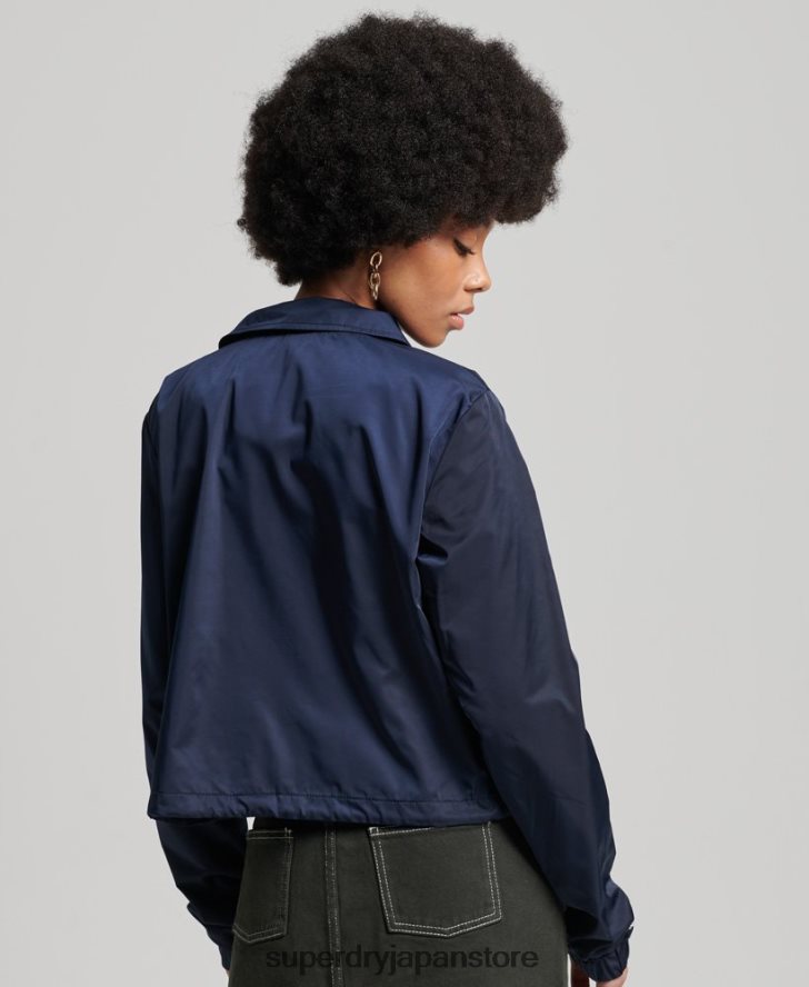 欠かせないコーチジャケット 女性 Superdry 衣類 海軍 2J62PZ5425