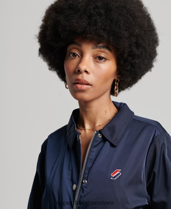 欠かせないコーチジャケット 女性 Superdry 衣類 海軍 2J62PZ5425