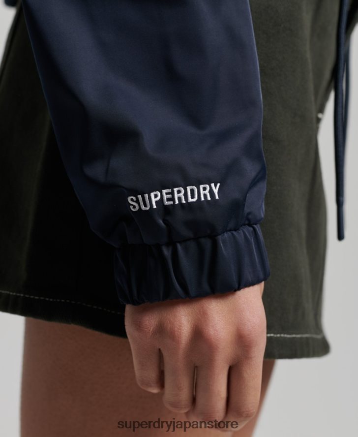 欠かせないコーチジャケット 女性 Superdry 衣類 海軍 2J62PZ5425