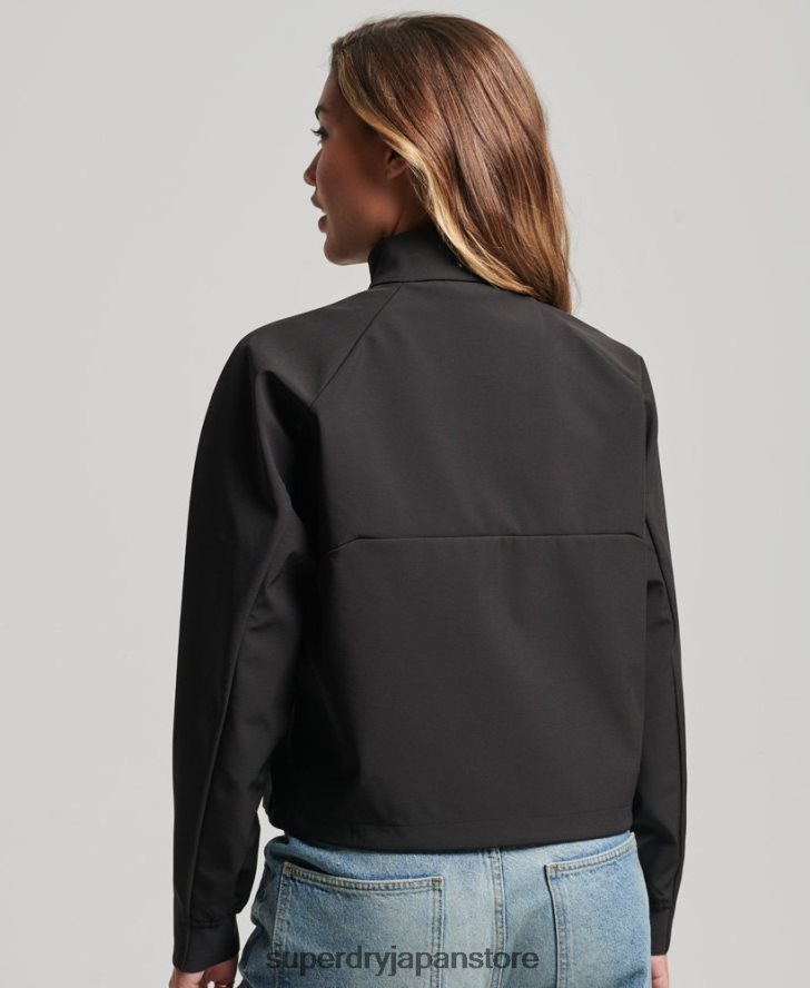 ハイテクソフトシェルトラックジャケット 女性 Superdry 衣類 黒 2J62PZ5426