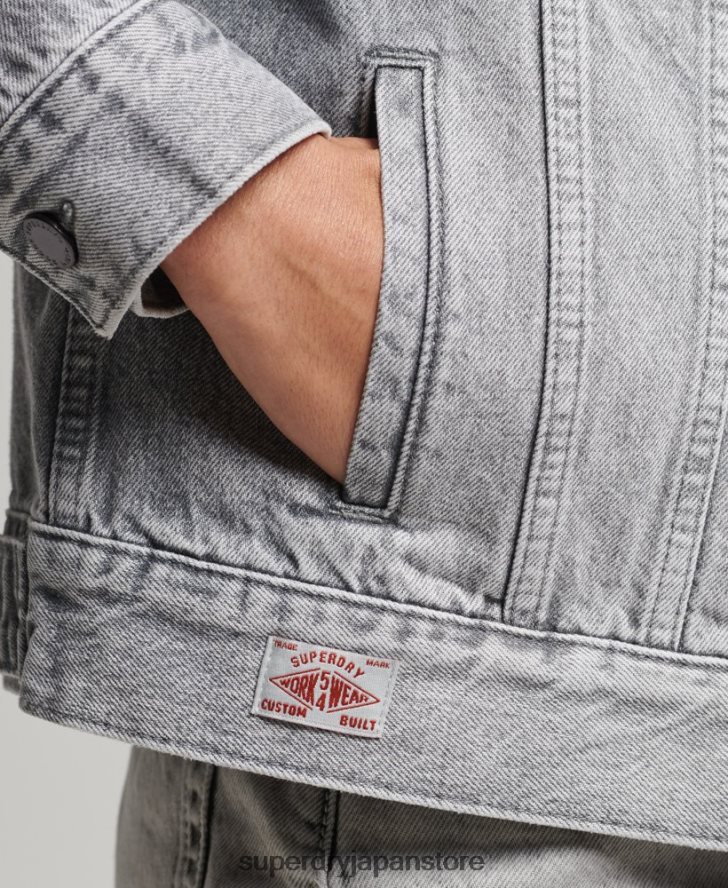 ボーイフレンドトラッカージャケット 女性 Superdry 衣類 グレー 2J62PZ5430