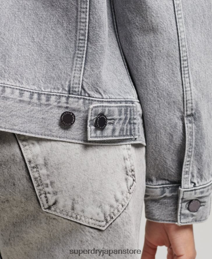 ボーイフレンドトラッカージャケット 女性 Superdry 衣類 グレー 2J62PZ5430