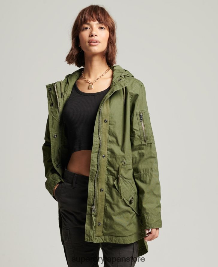 フィールドパーカー 女性 Superdry 衣類 カーキ 2J62PZ5433