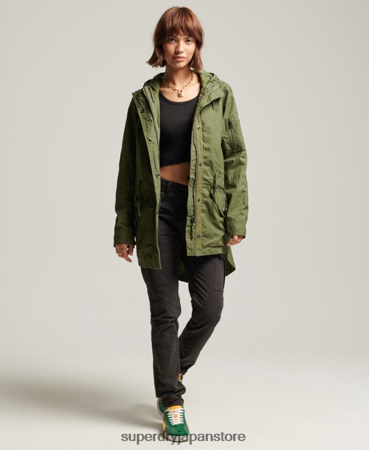 フィールドパーカー 女性 Superdry 衣類 カーキ 2J62PZ5433