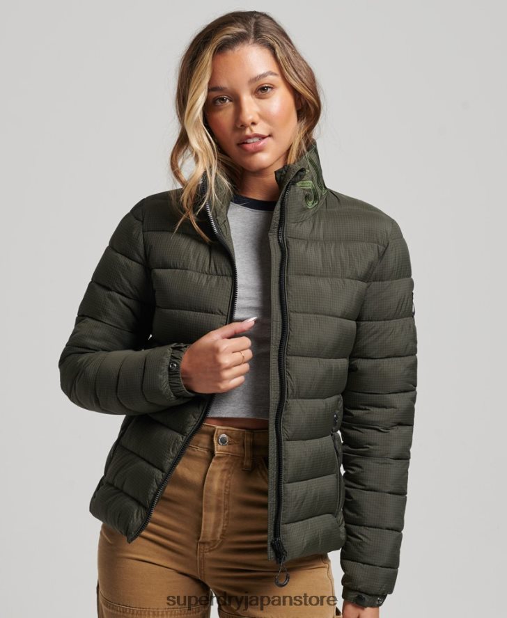 クラシックロゴ パフジャケット 女性 Superdry 衣類 緑 2J62PZ5437