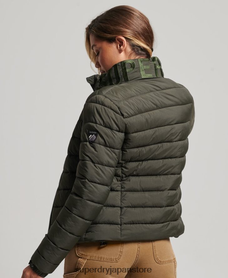 クラシックロゴ パフジャケット 女性 Superdry 衣類 緑 2J62PZ5437