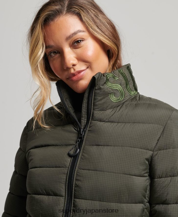 クラシックロゴ パフジャケット 女性 Superdry 衣類 緑 2J62PZ5437