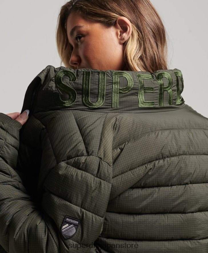 クラシックロゴ パフジャケット 女性 Superdry 衣類 緑 2J62PZ5437