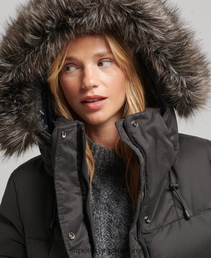 マイクロファイバーエクスペディション延縄パーカーコート 女性 Superdry 衣類 黒 2J62PZ5448