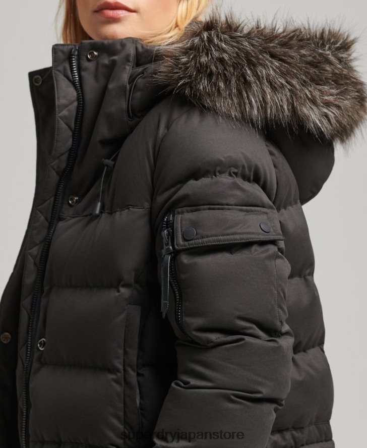 マイクロファイバーエクスペディション延縄パーカーコート 女性 Superdry 衣類 黒 2J62PZ5448
