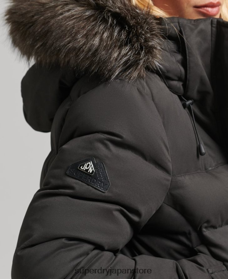 マイクロファイバーエクスペディション延縄パーカーコート 女性 Superdry 衣類 黒 2J62PZ5448