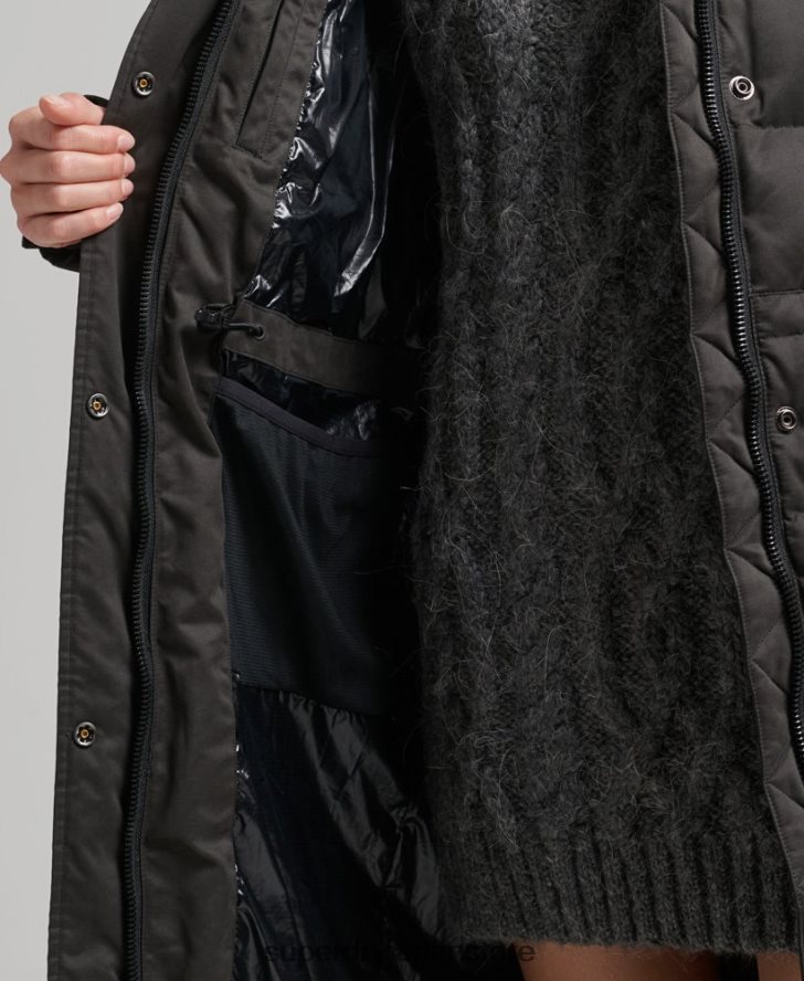 マイクロファイバーエクスペディション延縄パーカーコート 女性 Superdry 衣類 黒 2J62PZ5448