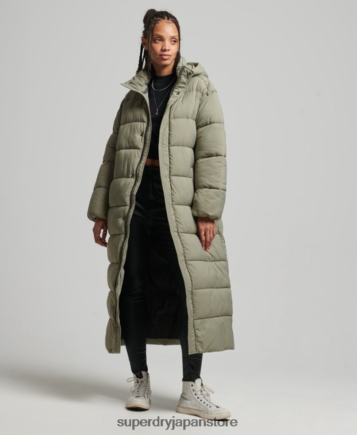 コクーン延縄フグコート 女性 Superdry 衣類 カーキ 2J62PZ5451
