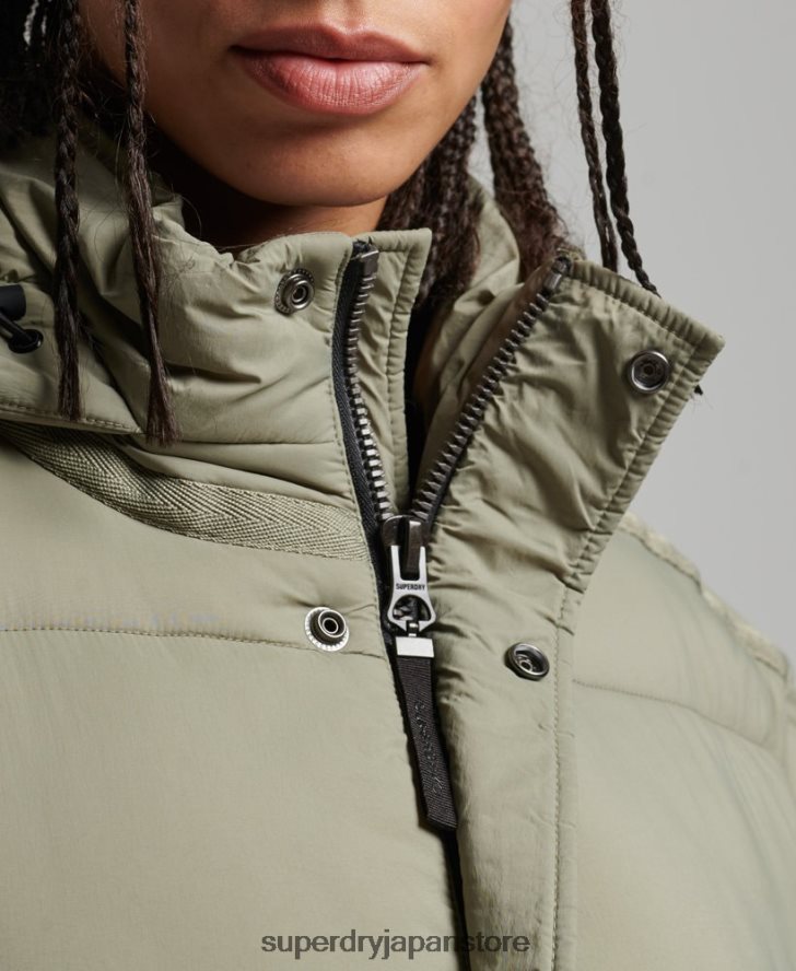 コクーン延縄フグコート 女性 Superdry 衣類 カーキ 2J62PZ5451