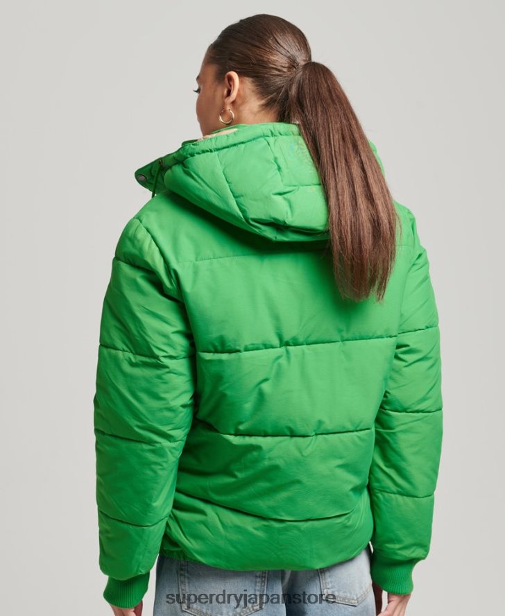 オーバーサイズマウンテンパファージャケット 女性 Superdry 衣類 緑 2J62PZ5453