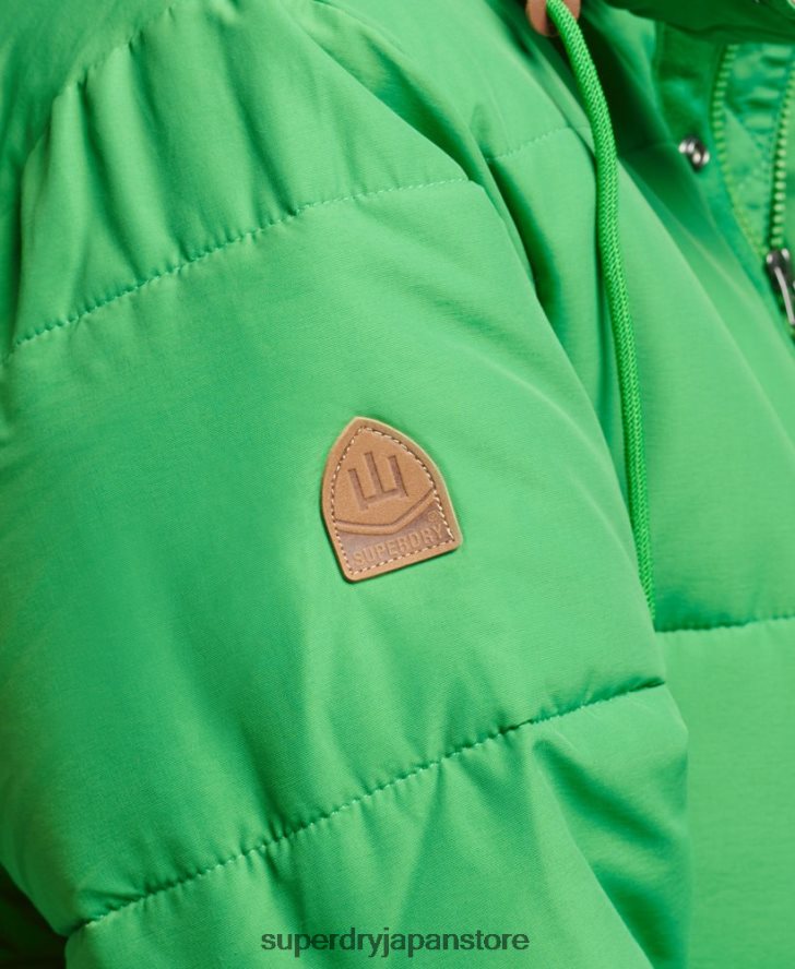 オーバーサイズマウンテンパファージャケット 女性 Superdry 衣類 緑 2J62PZ5453