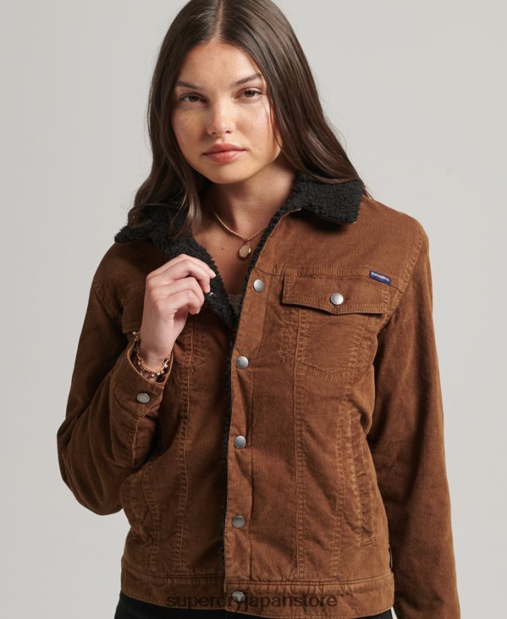 シェルパコードトラッカージャケット 女性 Superdry 衣類 茶色 2J62PZ5454