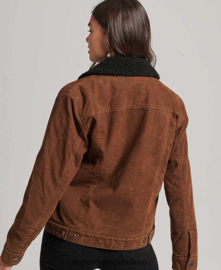 シェルパコードトラッカージャケット 女性 Superdry 衣類 茶色 2J62PZ5454