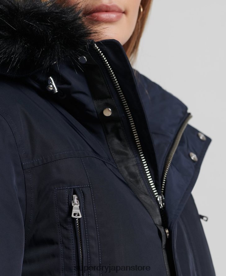 エベレストダウンパーカーコート 女性 Superdry 衣類 海軍 2J62PZ5458