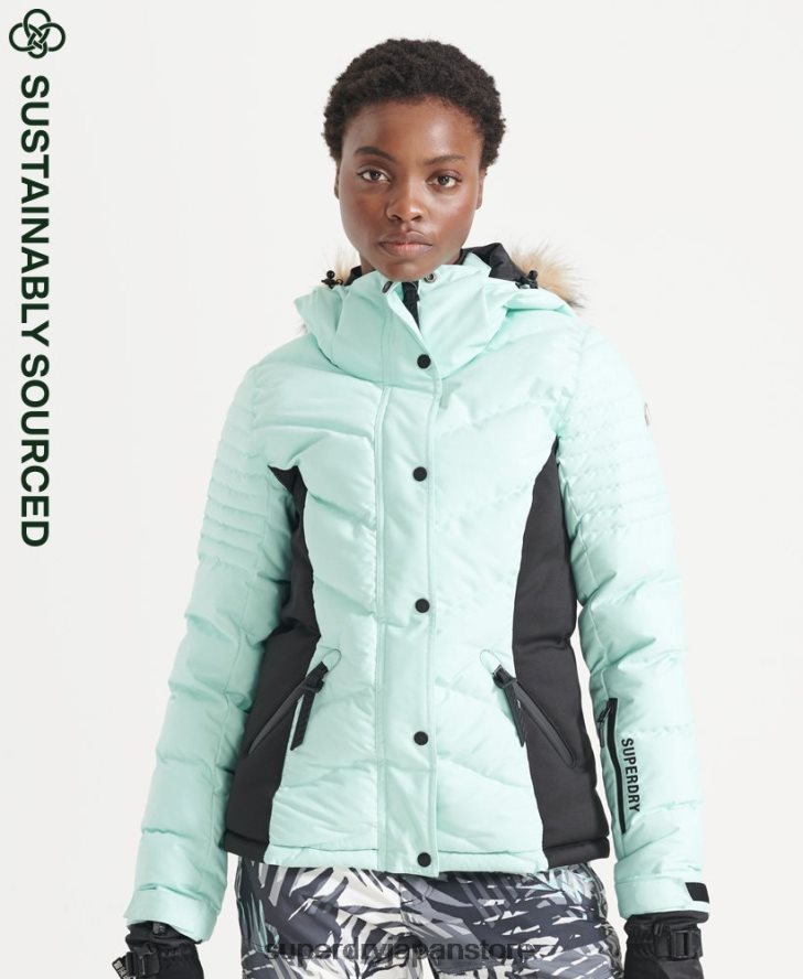 スノーラックス パファージャケット 女性 Superdry 衣類 ライトブルー 2J62PZ5460