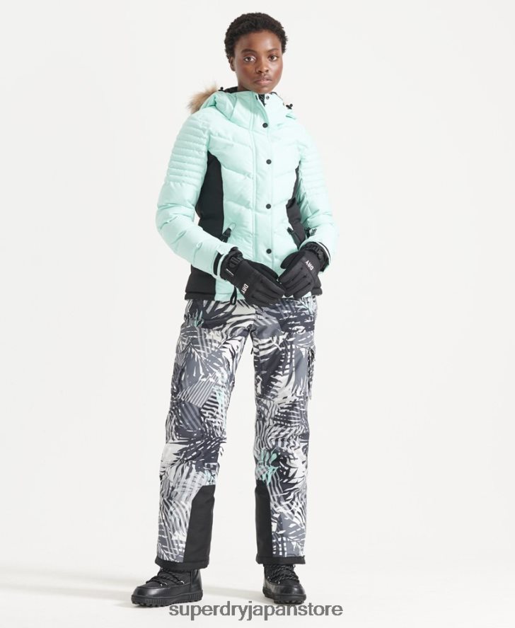 スノーラックス パファージャケット 女性 Superdry 衣類 ライトブルー 2J62PZ5460