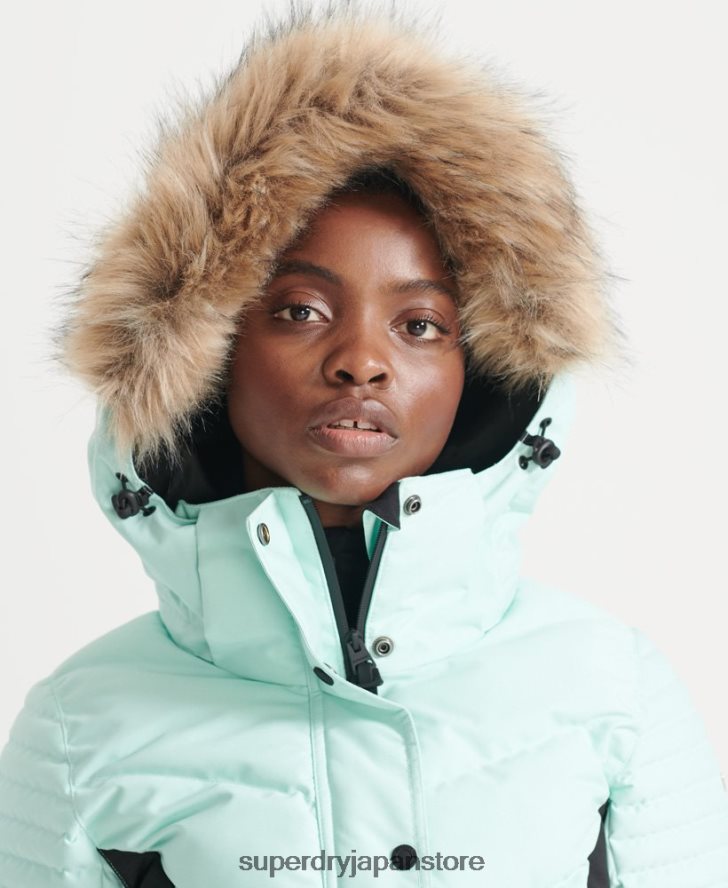 スノーラックス パファージャケット 女性 Superdry 衣類 ライトブルー 2J62PZ5460