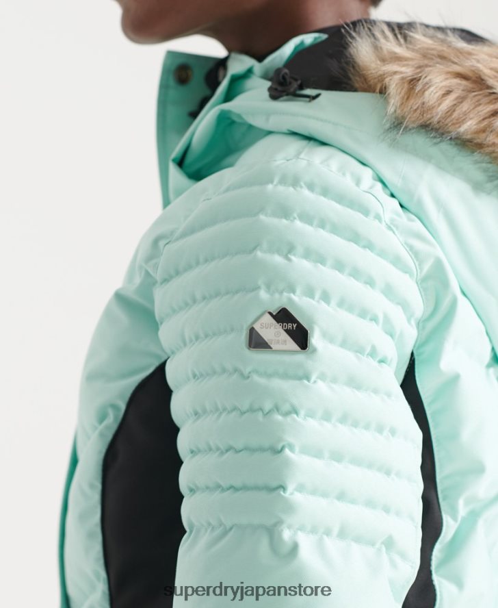 スノーラックス パファージャケット 女性 Superdry 衣類 ライトブルー 2J62PZ5460