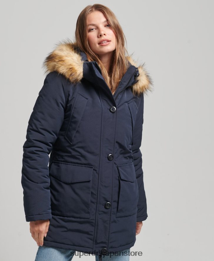 エベレストパーカーコート 女性 Superdry 衣類 海軍 2J62PZ5462