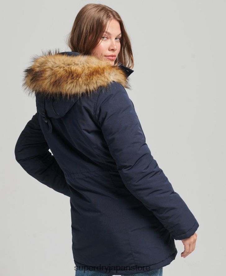 エベレストパーカーコート 女性 Superdry 衣類 海軍 2J62PZ5462