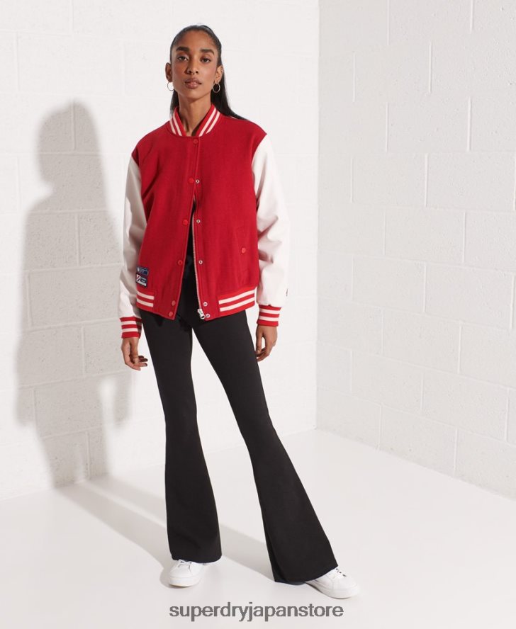 ウール スタジャン 女性 Superdry 衣類 赤 2J62PZ5463