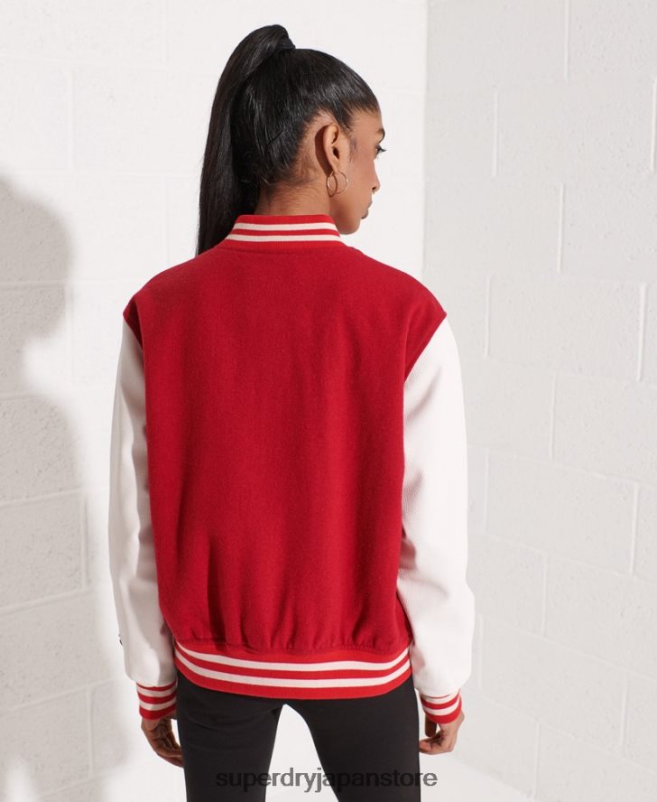 ウール スタジャン 女性 Superdry 衣類 赤 2J62PZ5463