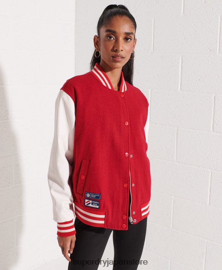 ウール スタジャン 女性 Superdry 衣類 赤 2J62PZ5463