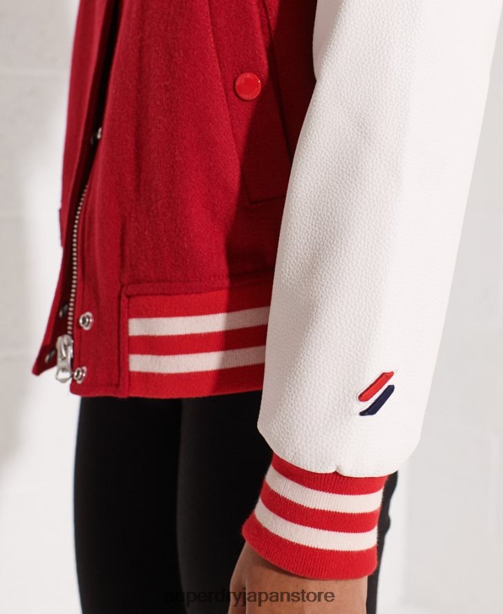 ウール スタジャン 女性 Superdry 衣類 赤 2J62PZ5463