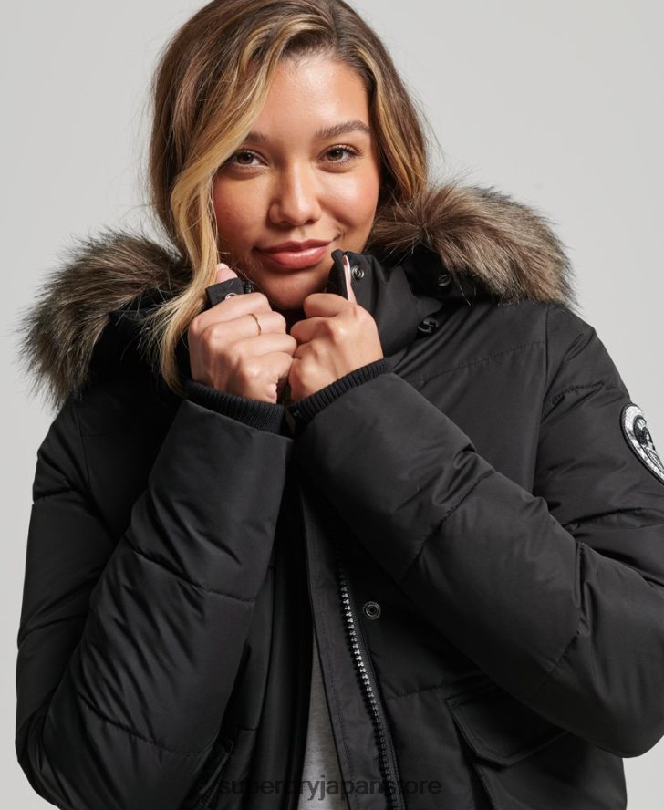 エベレスト エラ ボンバー ジャケット 女性 Superdry 衣類 黒 2J62PZ5465