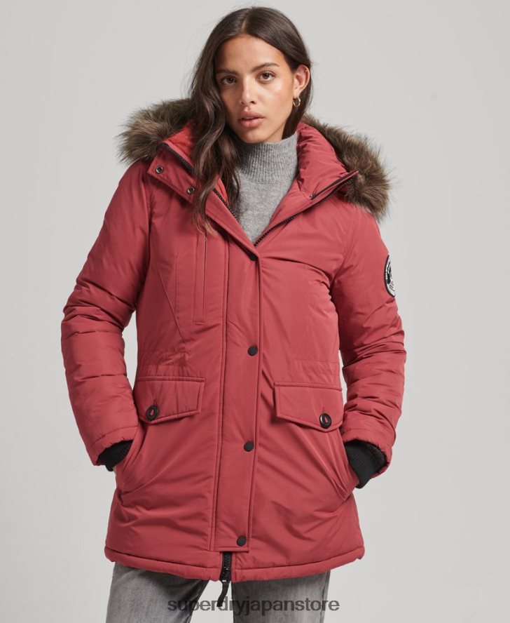 アシュリー エベレスト パーカー コート 女性 Superdry 衣類 赤 2J62PZ5466
