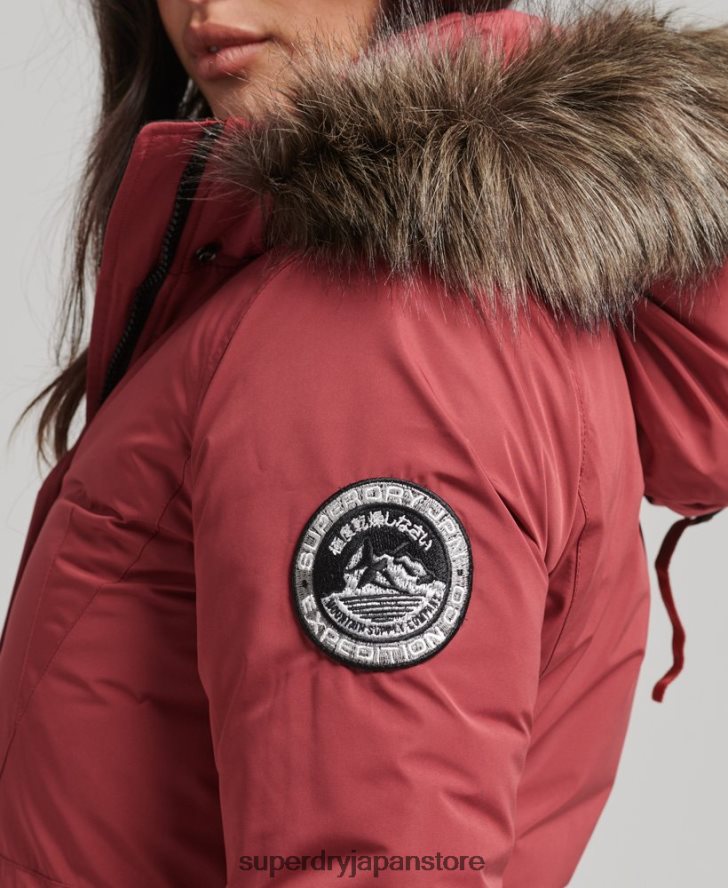 アシュリー エベレスト パーカー コート 女性 Superdry 衣類 赤 2J62PZ5466