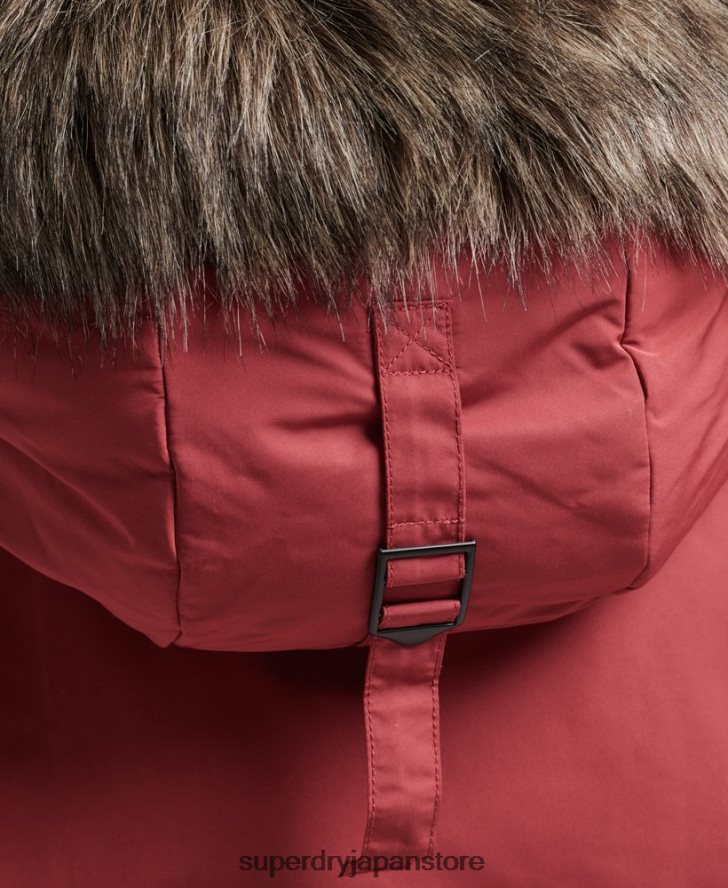 アシュリー エベレスト パーカー コート 女性 Superdry 衣類 赤 2J62PZ5466