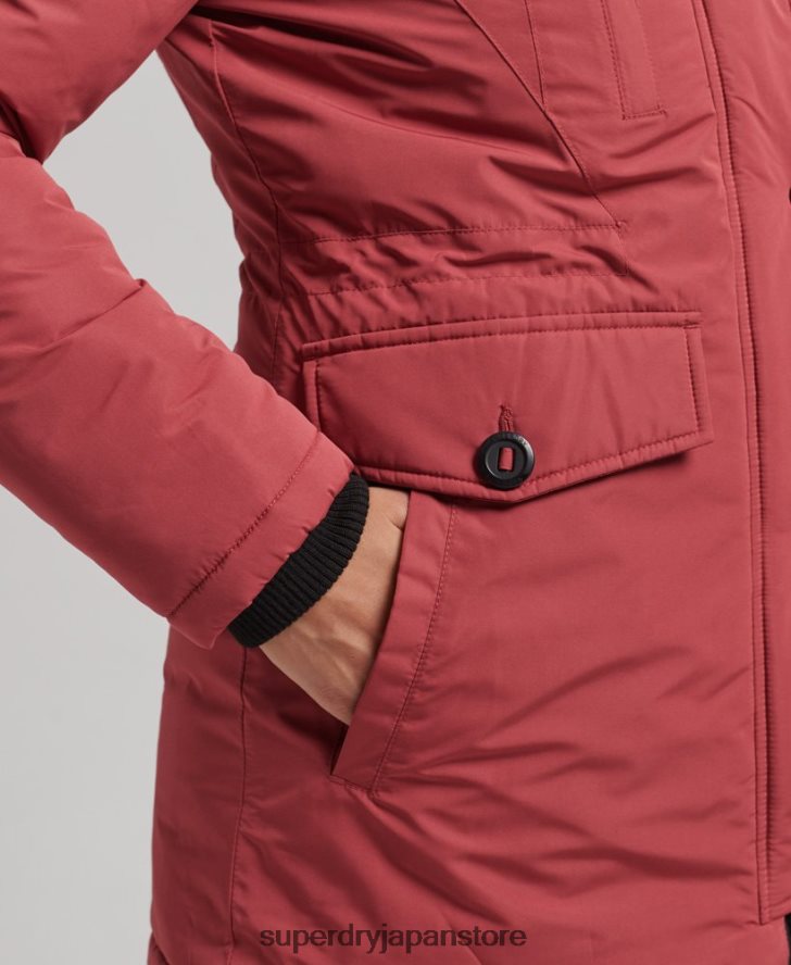 アシュリー エベレスト パーカー コート 女性 Superdry 衣類 赤 2J62PZ5466
