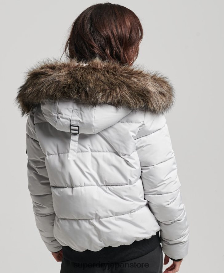 エベレスト エラ ボンバー ジャケット 女性 Superdry 衣類 ライトグレー 2J62PZ5468