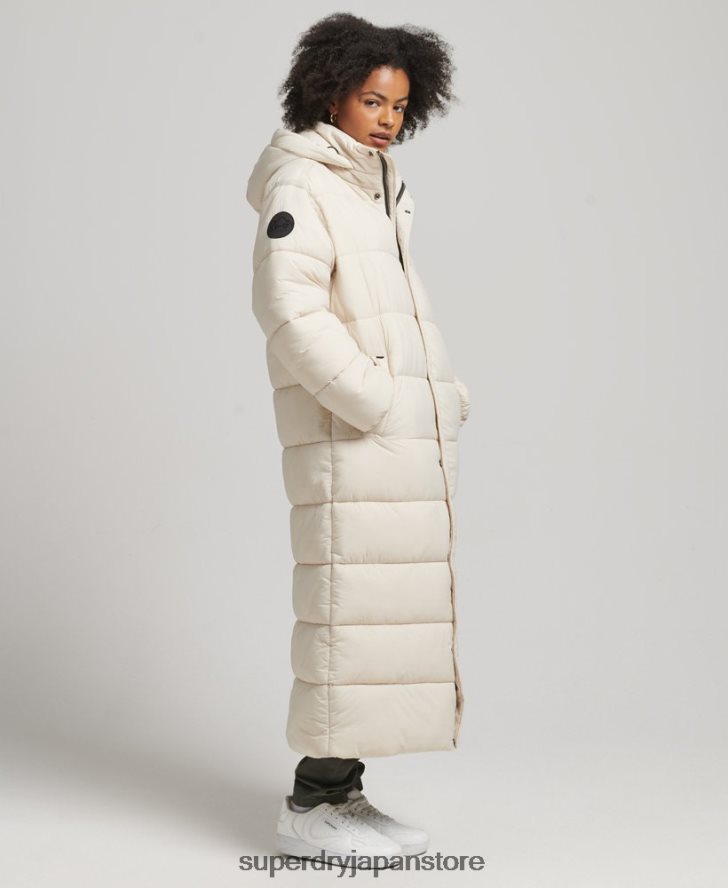 コクーン延縄フグコート 女性 Superdry 衣類 クリーム 2J62PZ5470