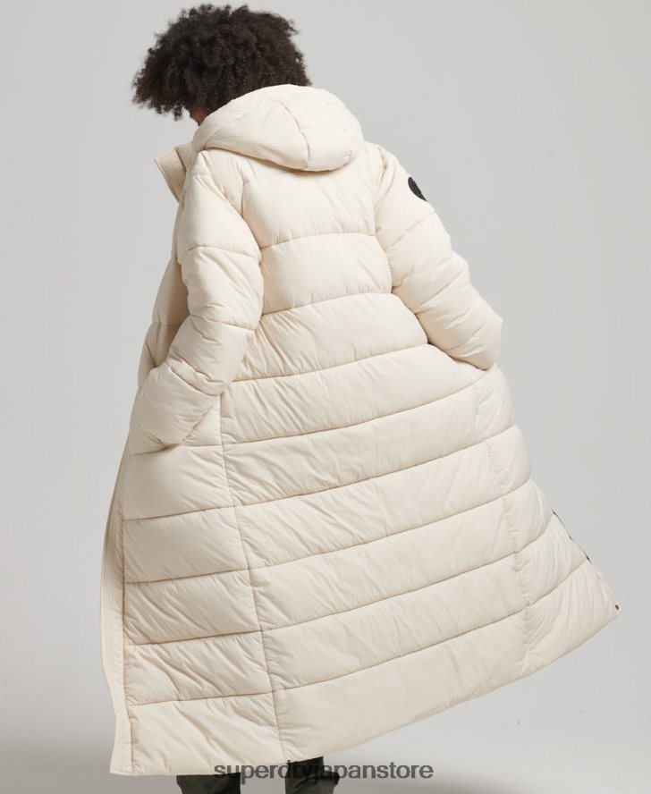 コクーン延縄フグコート 女性 Superdry 衣類 クリーム 2J62PZ5470