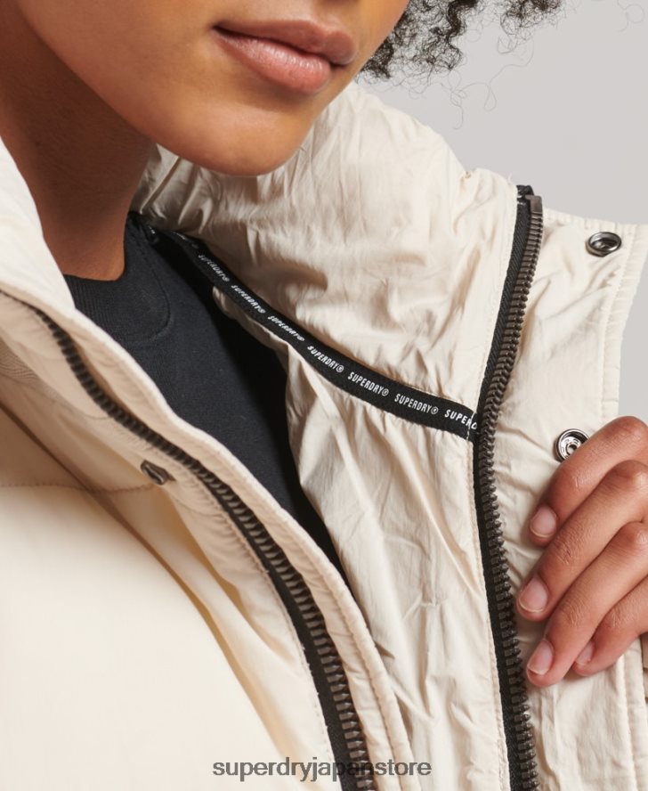 コクーン延縄フグコート 女性 Superdry 衣類 クリーム 2J62PZ5470