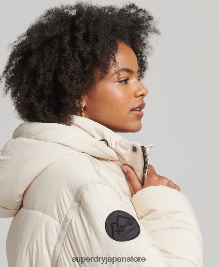 コクーン延縄フグコート 女性 Superdry 衣類 クリーム 2J62PZ5470